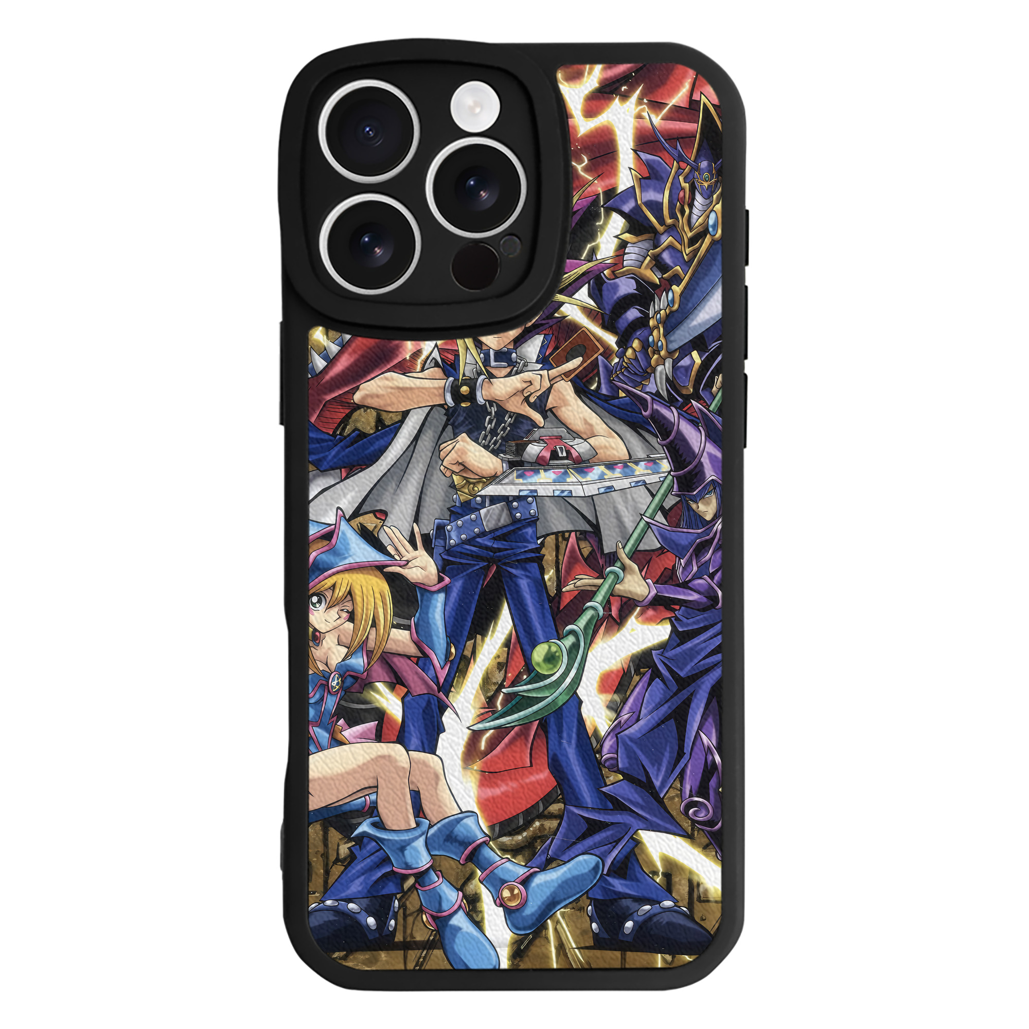 （画像用） 遊☆戯☆王 Yu-Gi-Oh! 【iPhone 16シリーズ対応】シリコンスマホケース（レザー調） 材質：シリコン